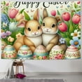 thumbnail image 1 of JEUXUS Easter Festival Bunny Egg Wall Art Tapestry (Multiple SKUs) Painting, 1 of 6