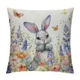 thumbnail image 1 of JEUXUS Easter Lumbar Pillow Cover Easter Pillow Cases Bunny Eggs Floral Butterfly Throw Pillow Covers Spring Holiday Purple Decor Oblong Pillowcase Rabbit Cushion Case Easter Day, 1 of 5