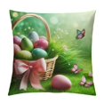 thumbnail image 1 of JEUXUS  Easter Pillow Cover Farmhouse Welcome Easter Egg Rabbit Decorative Pillow Cases Holiday Throw Cushion Cover for Home Sofa Office Car Decor, 1 of 5