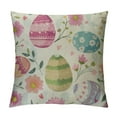 thumbnail image 1 of RUIYC Easter Pillow Covers, Easter Eggs Decorative Throw Pillows,Vintage Spring Seasonal Holiday Outdoor Decor Pillowcase Farmhouse Cushion Cover for Couch Sofa, 1 of 5