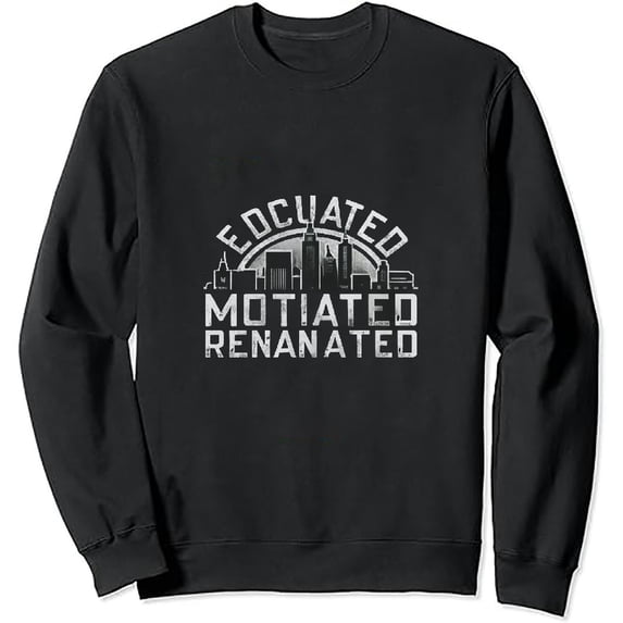 JEUXUS Educated Motivated Elevated Melanated Pullover sweatshirt