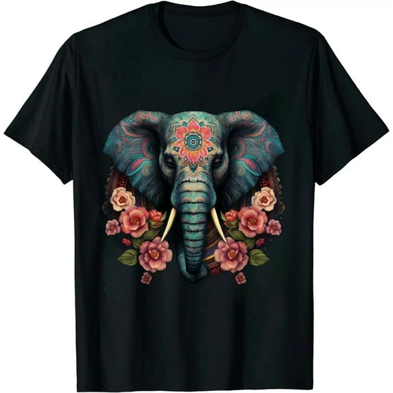 JEUXUS Elephant Art - Animal Zoo Elephant T-Shirt