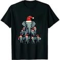 thumbnail image 1 of JEUXUS Elephant Christmas Tree Animal Xmas Women Men T-Shirt, 1 of 3