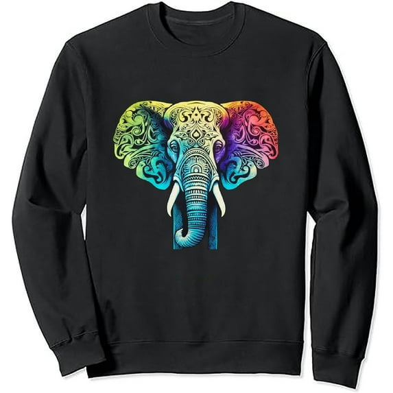 JEUXUS Elephant Hindu Tribal Watercolor Graphic Gift Women