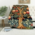 thumbnail image 1 of JEUXUS Excellent Hand Feel Tree Flannel Blanket (Universal 1) White, 1 of 6