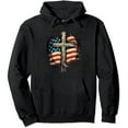 thumbnail image 1 of JEUXUS Faith Over Fear Cool Christian Flag Cross Gift for Men Women Pullover Hoodie, 1 of 3