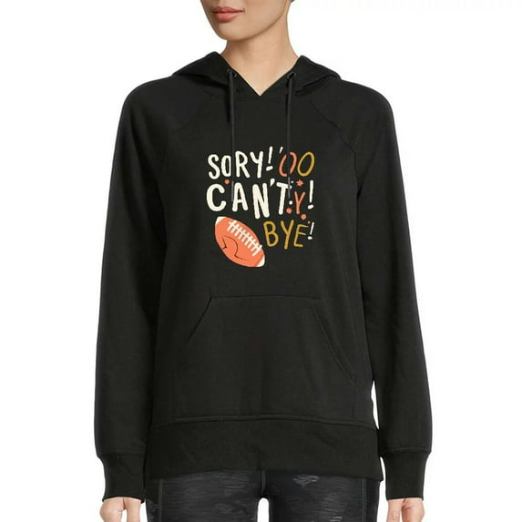 JEUXUS Fall Fashion Sweatshirt For Women Rugby Print Game Day Hoodies Solid Color Long Sleeeve Round Neck Oversize Tops