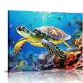 thumbnail image 1 of JEUXUS Family Wall Decor For Bedroom Family Canvas Wall Art For Bathroom Sea Turtles Wall Pictures Artwork Office Canvas Art Blue Ocean Wall Painting Modern Living Room Kitchen Home Decorations, 1 of 4