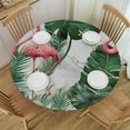 thumbnail image 1 of JEUXUS Flamingos  Round Tablecloth -Waterproof Fabric Table Cover -Washable Table Cover with Dust-Proof  Resistant Table Top for Dining and Outdoor Use, 1 of 7