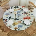 thumbnail image 1 of JEUXUS  Flora Bloom Round Tablecloth, Handblock Print Floral Table Cloth for Kitchen Dining Linen I Parties, Weddings, Outdoors, Spring Summer I Round, 1 of 7