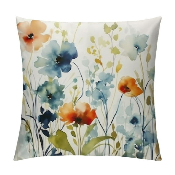JEUXUS  Floral Sage Pillow Covers Fall Farmhouse Print Decorative Pillows for Couch Outdoor Pillows Case, for Living Room Bedroom Cushion Covers for Home Decor