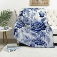 thumbnail image 1 of JEUXUS Flower Butterfly Pattern Flannel Blanket Gifts for All Seasons 60x80in, 1 of 6