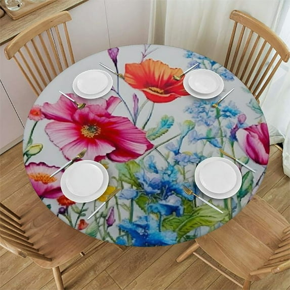 JEUXUS Flower Tablecloth Flower Tablecloths Flower Party Decorations Kitchen Floral Tablecloth Patio Table Covers (Flower)