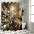 thumbnail image 1 of JEUXUS Flowers Abstract Stretched Picture Durable and Washable Shower Curtain - Multiple Sizes White, 1 of 6