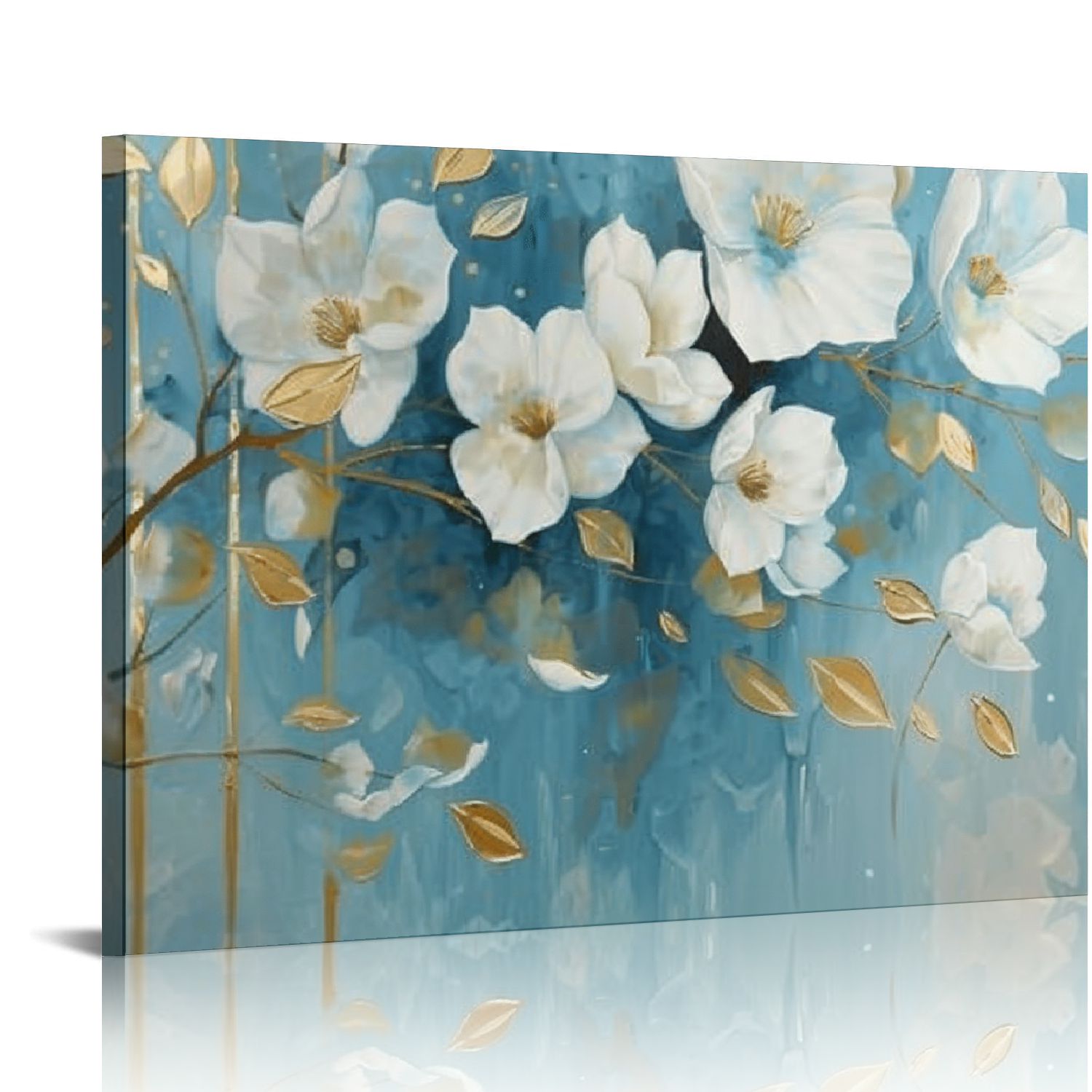 JEUXUS Flowers Canvas Wall Art for Bedroom Home Decor Artwork for Wall ...