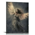 thumbnail image 1 of JEUXUS Flying Angel Drawing Angel Wings White Feathers Surreal Poster Canvas Painting Posters and Prints Wall Art Pictures for Living Room Bedroom Decor, 1 of 4