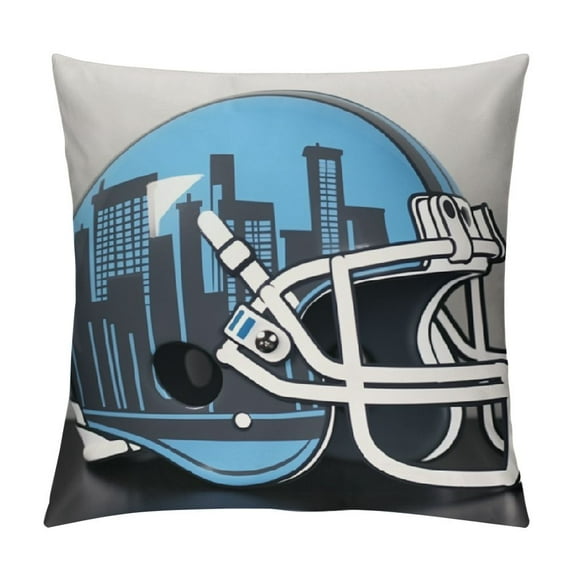 JEUXUS Football Style Throw Pillow Covers,Detroit Pillow Case Decoration for Home Sofa Couch