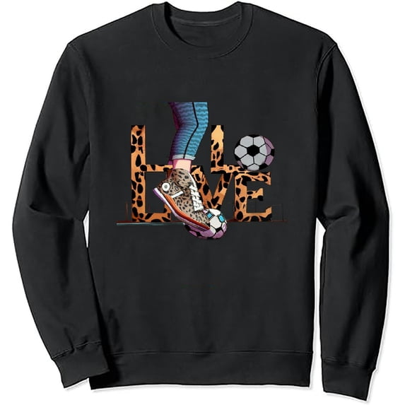 JEUXUS Football Sweatshirts for Women Game Day Sweatshirt Love Football Tee Football Season Pullover Fall Crew Neck Sweatshirts