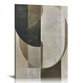 thumbnail image 1 of JEUXUS  Framed Abstract Canvas Wall Art with black and Brown Geometric Prints, Boho Wall Art for Modern Living Room Bedroom, 1 of 5
