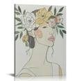 RUIYC Framed Boho Abstract Aesthetic Minimalist Line Women Flower