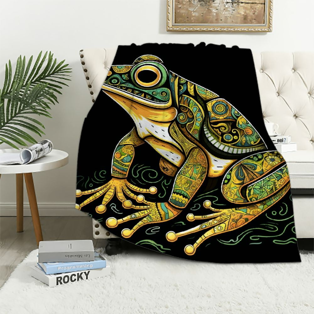 Frog Pattern Print Blanket
