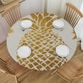 thumbnail image 1 of JEUXUS  Fruits Pineapple Round Table cover,Waterproof Table Cloth with Edges Table Cover Kitchen Picnic Party, 1 of 7