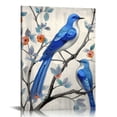 thumbnail image 1 of JEUXUS FuShvre Blue Bird Pictures Wall Decor Bird on Flower Tree Canvas Art Prints Spring Painting for Kitchen Bedroom 12"x16", 1 of 4