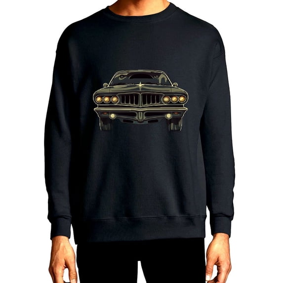 JEUXUS Funny Classic Muscle Car Men Vintage Car Gift Pullover