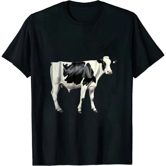 JEUXUS Funny Cow Art For Men Women Cattle Farming Dairy Cow Lover T-Shirt