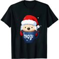 thumbnail image 1 of JEUXUS Funny Eggnog Cute Santa Hat Hedgehog Christmas Pajama T-Shirt, 1 of 3