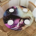 thumbnail image 1 of JEUXUS  Funny Golden Retriever Tablecloth Waterproof Table Cloth Round Tablecloth Washable Table Cover Resistant Easy Care Fabric Cover for Kitchen Dining Party Holiday Coffee, 1 of 7