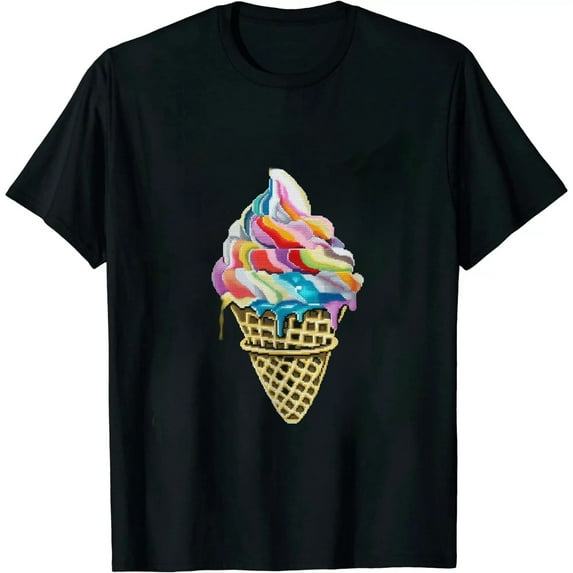 JEUXUS Funny Ice Cream T-Shirt