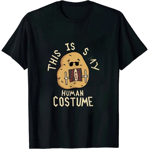 JEUXUS Funny Potato Gift This Is My Human Costume Potato T-Shirt