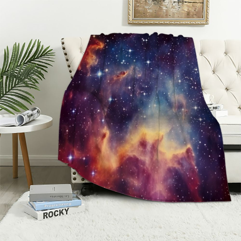 Purple Galaxy Space Blanket