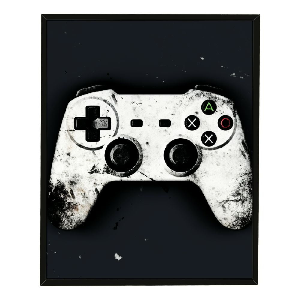 JEUXUS Gamer Themed Decor Game Room Poster Modern Black Abstract Game