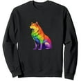 thumbnail image 1 of JEUXUS Gay Wolf Rainbow Wolf skin Gay Pride LGBT Long Sleeve T-Shirt, 1 of 3