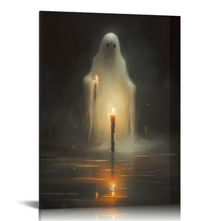 Ghost Lady Portrait, Gothic Victorian Digital Print, Dark Academia