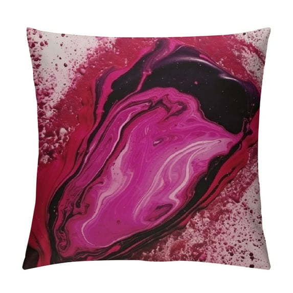 JEUXUS   Girly Pink Marbling Throw&nbsp;Pillow&nbsp;Covers Abstract Artwork Pillow&nbsp;Covers  Pastel Watercolor Marble Stone Pattern Decorative Pillow Covers, Foil Print Cushion Cases