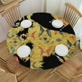 thumbnail image 1 of RUIYC Golden Retriever Paw Round Table Cover Waterproof Fitted Tablecloth with Elastic Edge Table Cover for Outdoor/Indoor Use, 1 of 7
