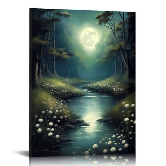 JEUXUS Gothic Landscape Wall Art Dark Academia Paintings Forest Scenery Poster Cloud Poster Vintage Gothic Print Dark Academia Canvas Art Vintage Landscape Pictures Gothic Artwork For Wall