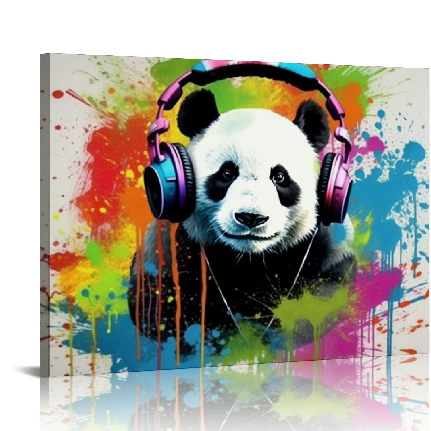 JEUXUS Graffiti Wall Art Funny Animal Canvas Pictures for Bedroom ...