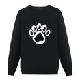 thumbnail image 1 of JEUXUS Graphic Sweatshirts for Women, Love Dog Footprints Print Women's  Sweatshirts Long Sleeve Crewneck Pullover, 1 of 4