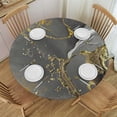 thumbnail image 1 of JEUXUS  Gray Golden Marble Round Tablecloth Modern White Marble Table Cover Polyester Marble Table Cover Kitchen Table Cover Home Dining Table Decoration White, 1 of 7