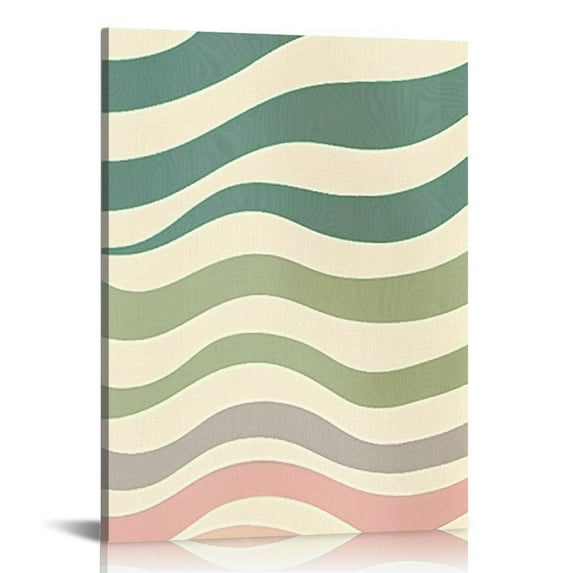 JEUXUS Green Geometric Wall Art Abstract Geometric Canvas Painting Mid Century Geometric Print Green Geometric Lines Wall Art Bauhaus 1923 Poster Sage Green Abstract Painting Bauhaus Artwork