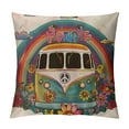thumbnail image 1 of JEUXUS Groovy Bus Throw Pillow Case Funny Cushion Case,Gife for Teen Girl Boy,Woman,Child, Preppy Themed Room Decorate Home Sofa Bedroom Reading Room, 1 of 5