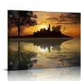 thumbnail image 1 of RUIYC Guitar Wall Art Canvas Poster Prints Sunset Abstract Guitar Picture Artwork Music Art Wall Decor For Bedroom Living Room Music Room Wall Decoration - 20x16in, 1 of 5