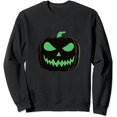 thumbnail image 1 of JEUXUS Halloween Giant Pumpkin Face T Shirt Pumpkin Fun Unisex T Shirt for Halloween Party Costume Men Women Long Sleeve Shirt, 1 of 3