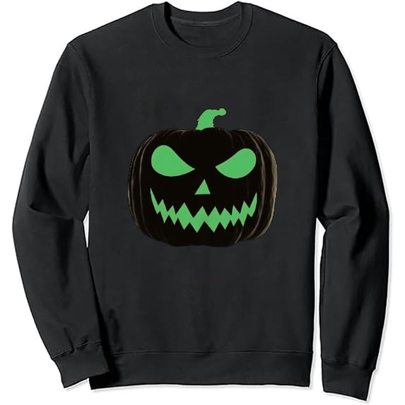 JEUXUS Halloween Giant Pumpkin Face T Shirt Pumpkin Fun Unisex T Shirt for Halloween Party Costume Men Women Long Sleeve Shirt