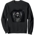 thumbnail image 1 of JEUXUS  Halloween Horror Skull Silhouette  Women Long Sleeve Sweatshirt Novelty Pullover, 1 of 3
