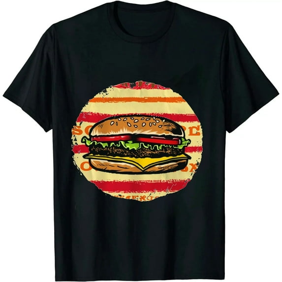 JEUXUS Hamburger for a Fast Food and Hamburger Lover Hamburger T-Shirt